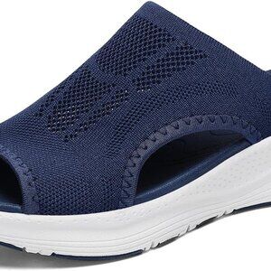 Womens Orthopedic Slip On Sandals Open Toe Arch Support Comfort Summer